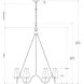 Kadir 6 Light 38.75 inch Silver Granello Chandeliers Ceiling Light