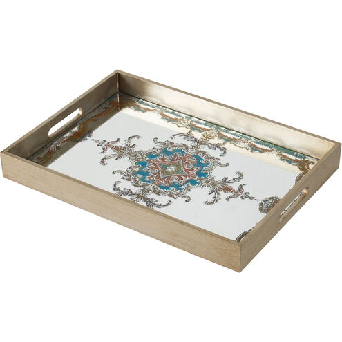 Scroll Gold/Blue Decorative Tray