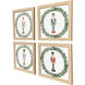 Nutcracker Wreath Green and Multi and Red and White Framed Art, Propac