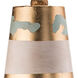Pompadour Luxe 40 inch 60.00 watt Gold And Silver Leaf Table Lamp Portable Light, Flambeau