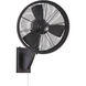 Anywhere 15 inch Matte Black with Black Blades Outdoor Oscillating Fan