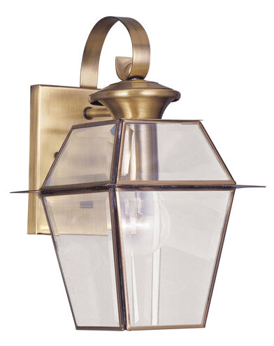 Westover 1 Light 13 inch Antique Brass Outdoor Wall Lantern