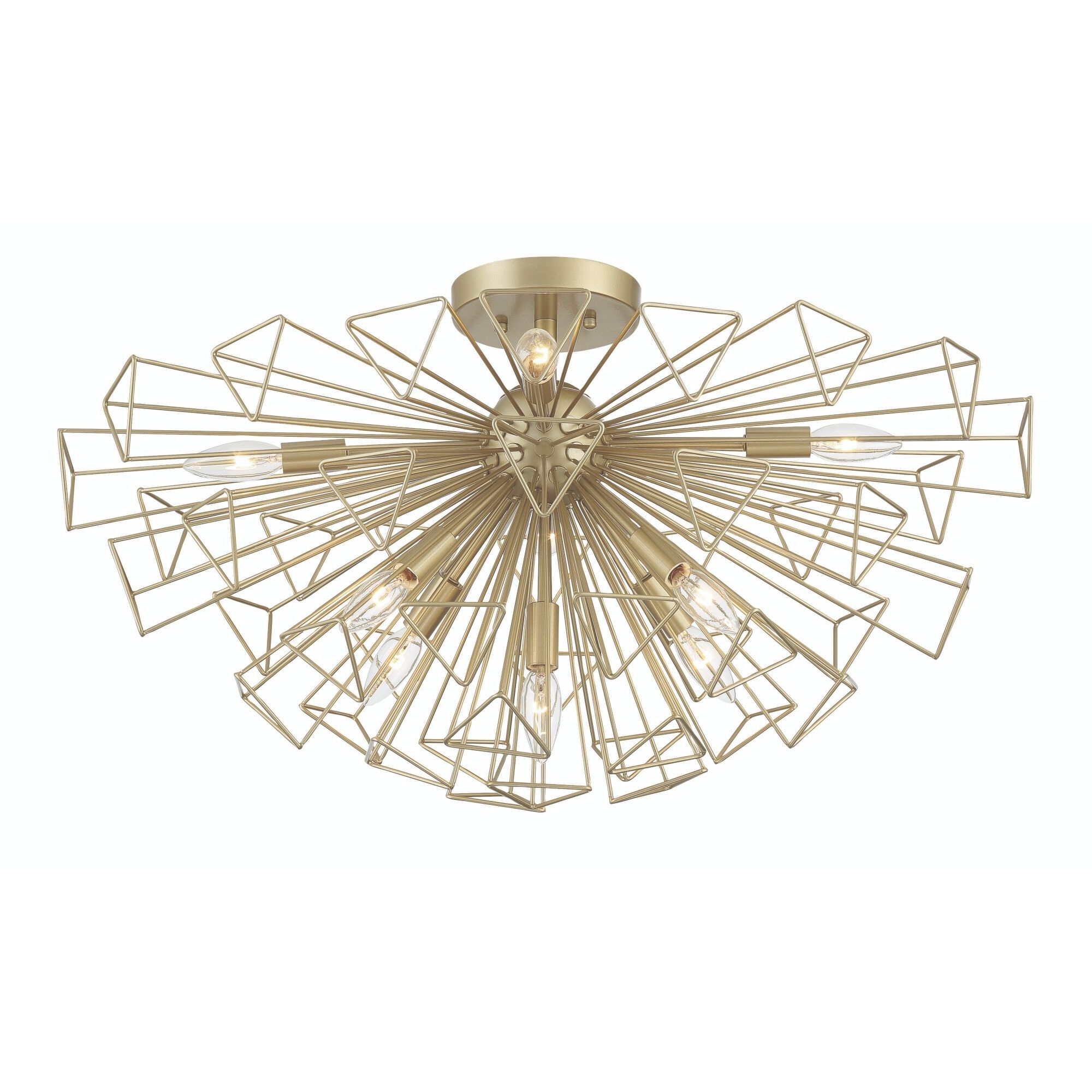 Dendelio 9 Light 22.5 inch Gold Chandelier Ceiling Light