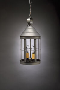 Heal 1 Light 8 inch Raw Brass Hanging Lantern Ceiling Light in Clear Seedy Glass, Medium