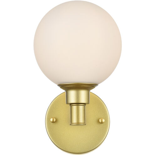 Cordelia 1 Light 6 inch Brass Bath Sconce Wall Light