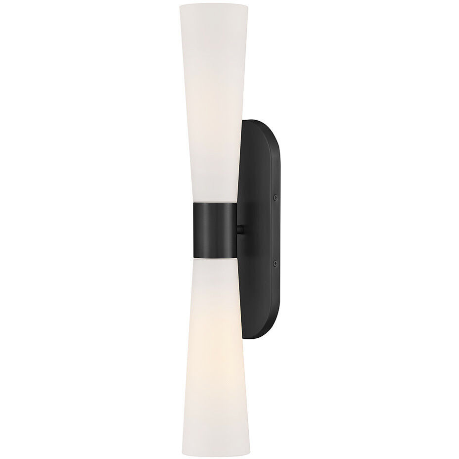 Beau 2 Light 5.25 inch Black Linear Bath Sconce Wall Light