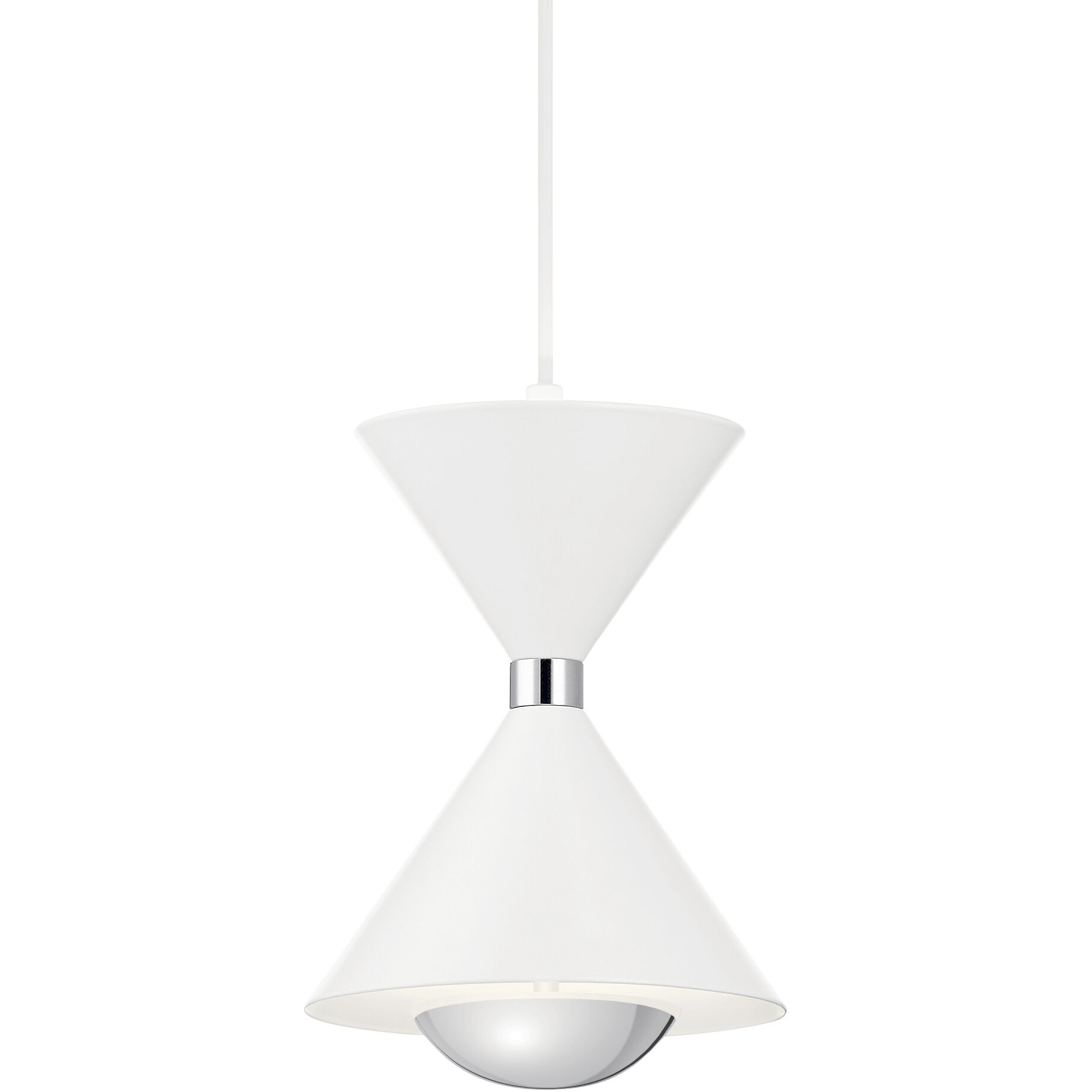 Kordan LED 6.25 inch Matte White Mini Pendant Ceiling Light