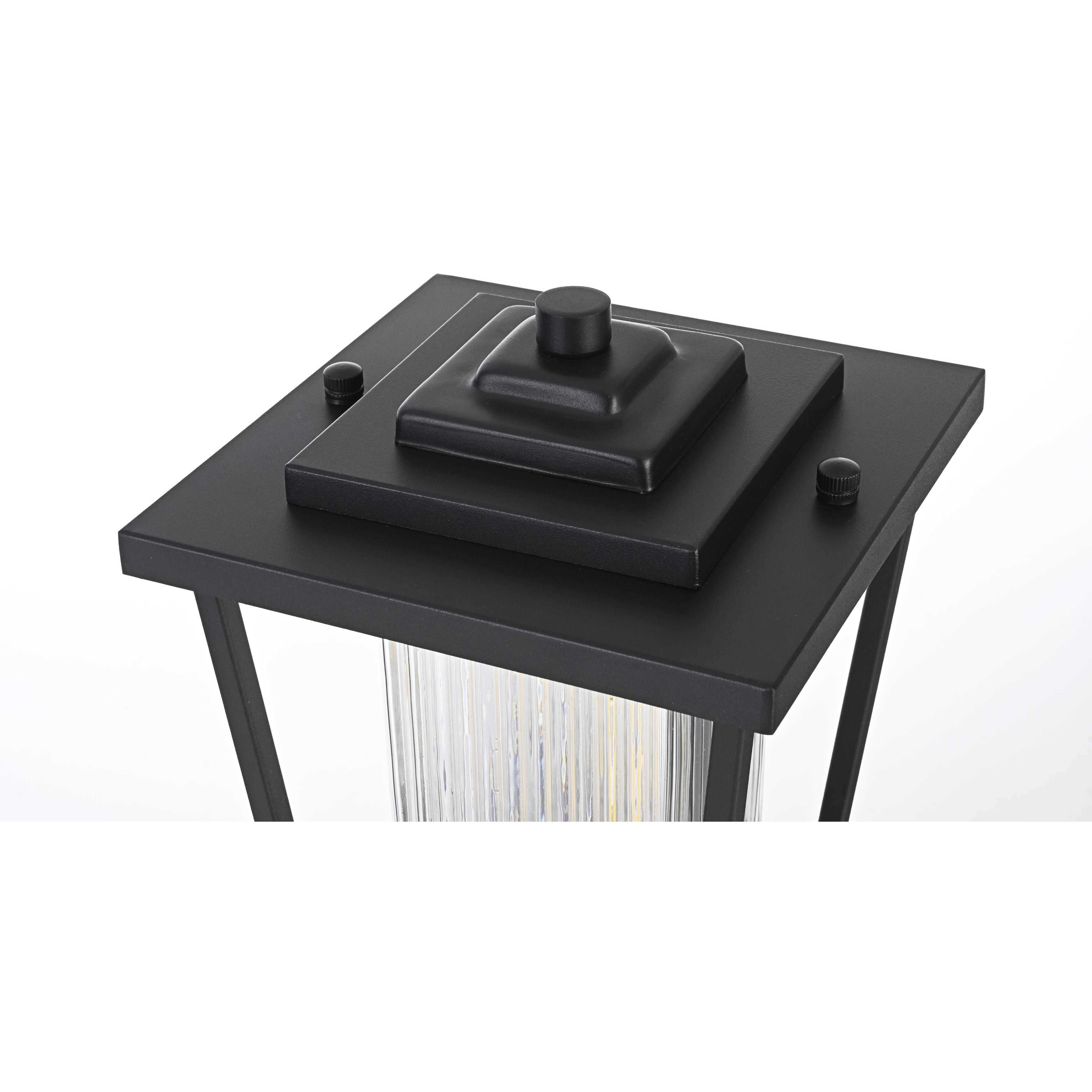 York 1 Light 15.5 inch Black Outdoor Post Light