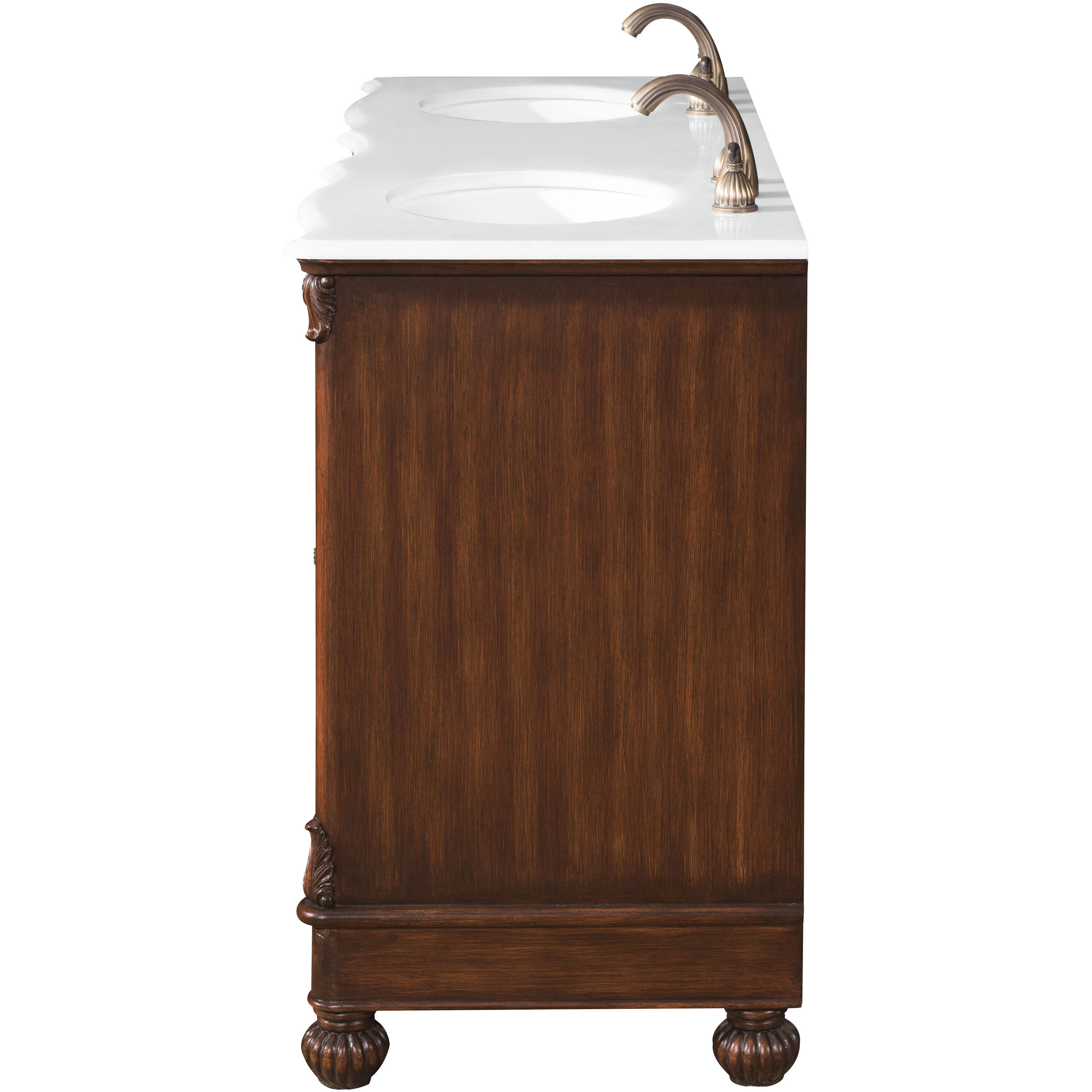 Windsor 60 X 21.5 X 35 inch Teak Vanity Sink Set