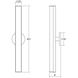 Bauhaus Columns LED 2 inch Satin Chrome Wall Bar Wall Light