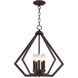 Prism 5 Light 20 inch Bronze Chandelier Ceiling Light
