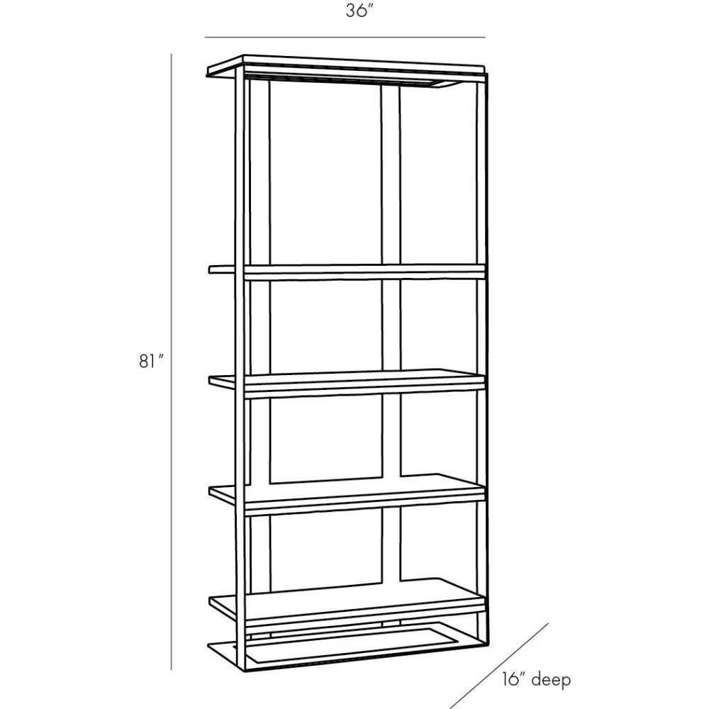 Herrick 81 X 36 inch Blackened Iron Etagere