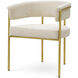 Gainsley Brushed Brass and Axton Off-White Dining Chair