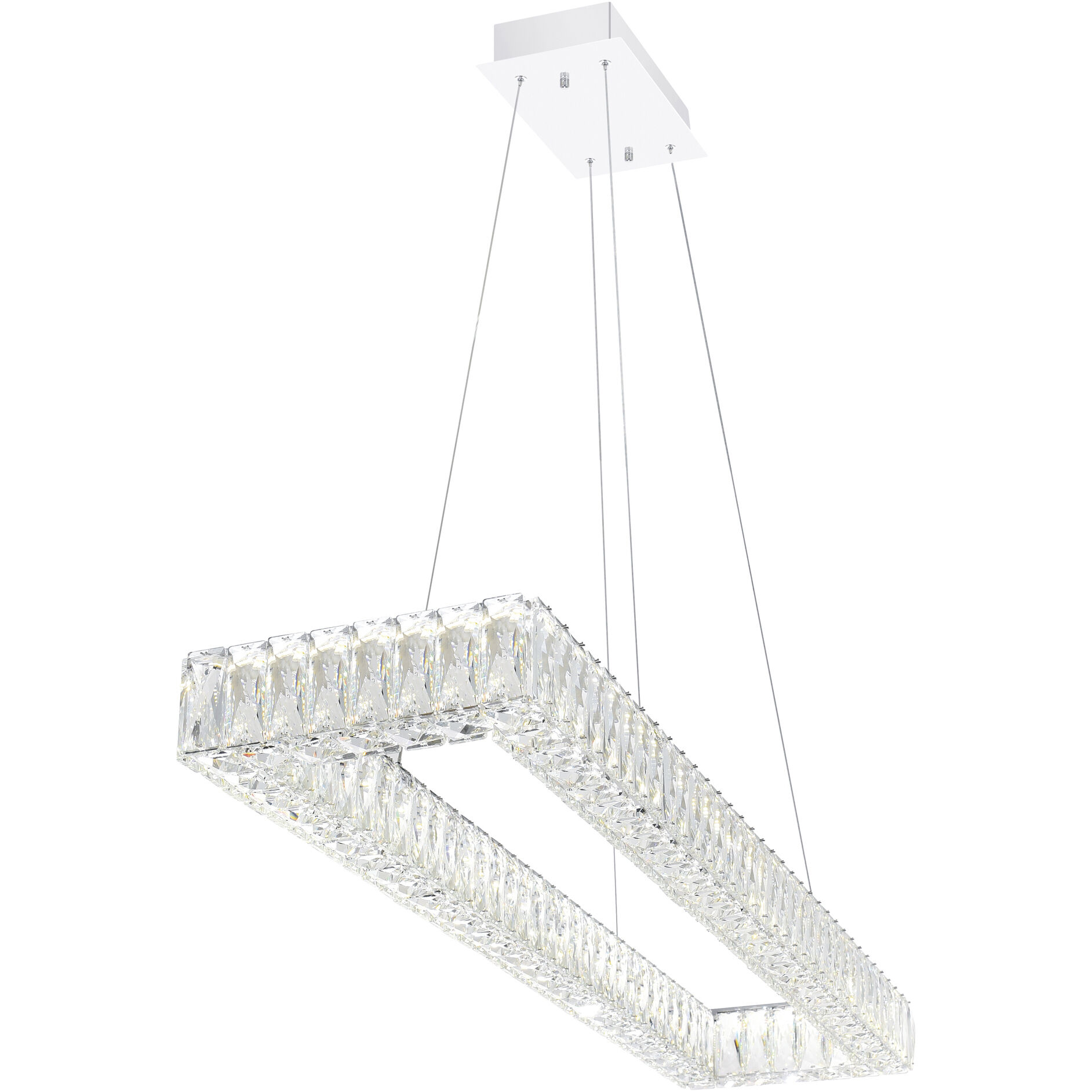 Felicity LED 44 inch Chrome Pool Table Light Ceiling Light