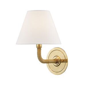 Curves No.1 1 Light Aged Brass Wall Sconce Wall Light