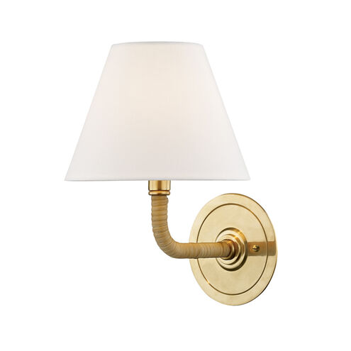 Curves No.1 1 Light 8 inch Aged Brass Wall Sconce Wall Light
