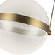 Pisces LED 11.88 inch Brushed Gold and Light Guide Pendant Ceiling Light