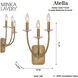 Atella 3 Light 10 inch Ashen Gold Wall Sconce Wall Light