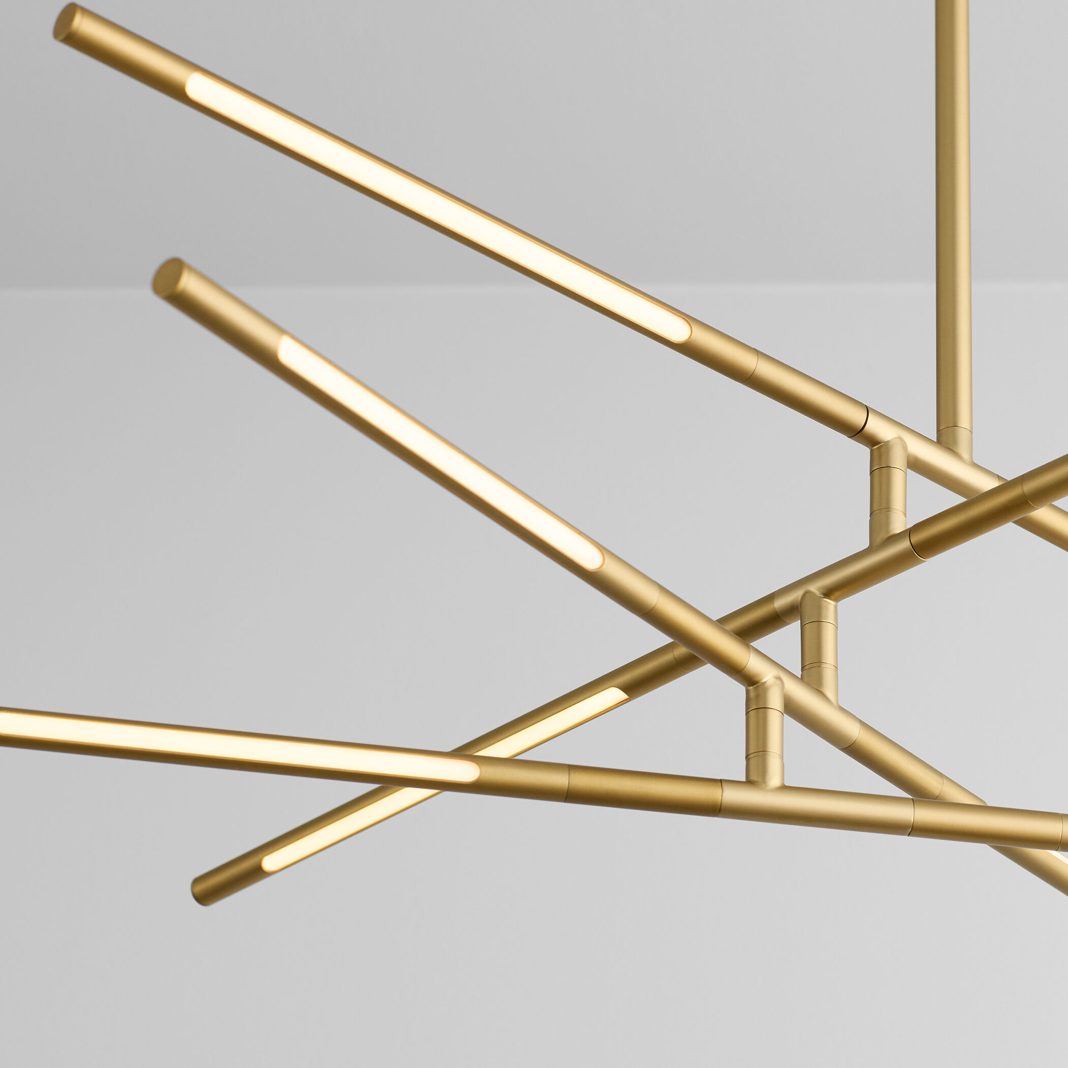 Palillos LED 33 inch Aged Brass Pendant Ceiling Light