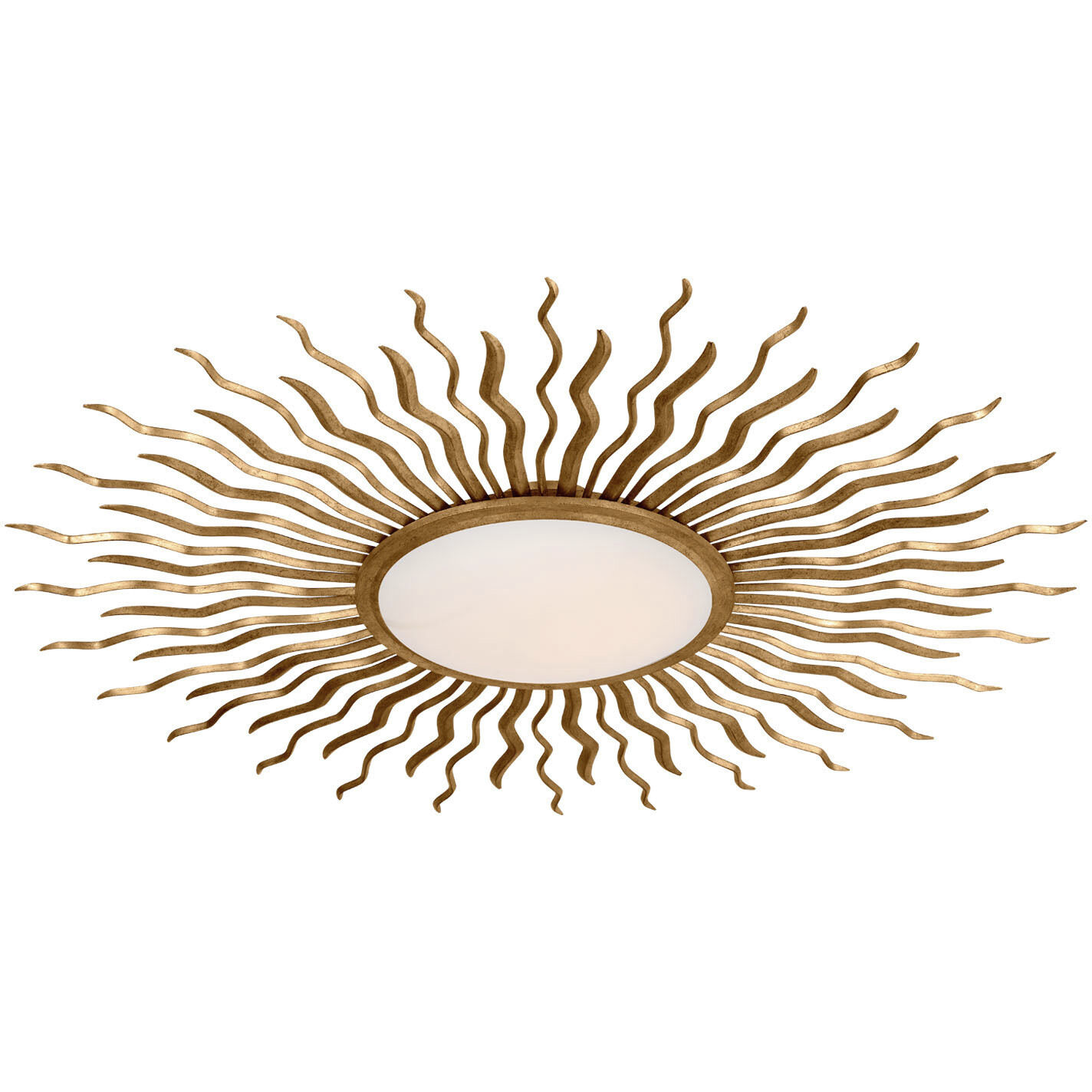 Suzanne Kasler Re LED 48.75 inch Gilded Iron Semi-Flush Mount Ceiling Light
