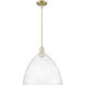 Arcadia Bristol 1 Light 16 inch Antique Brass Mini Pendant Ceiling Light in Seedy