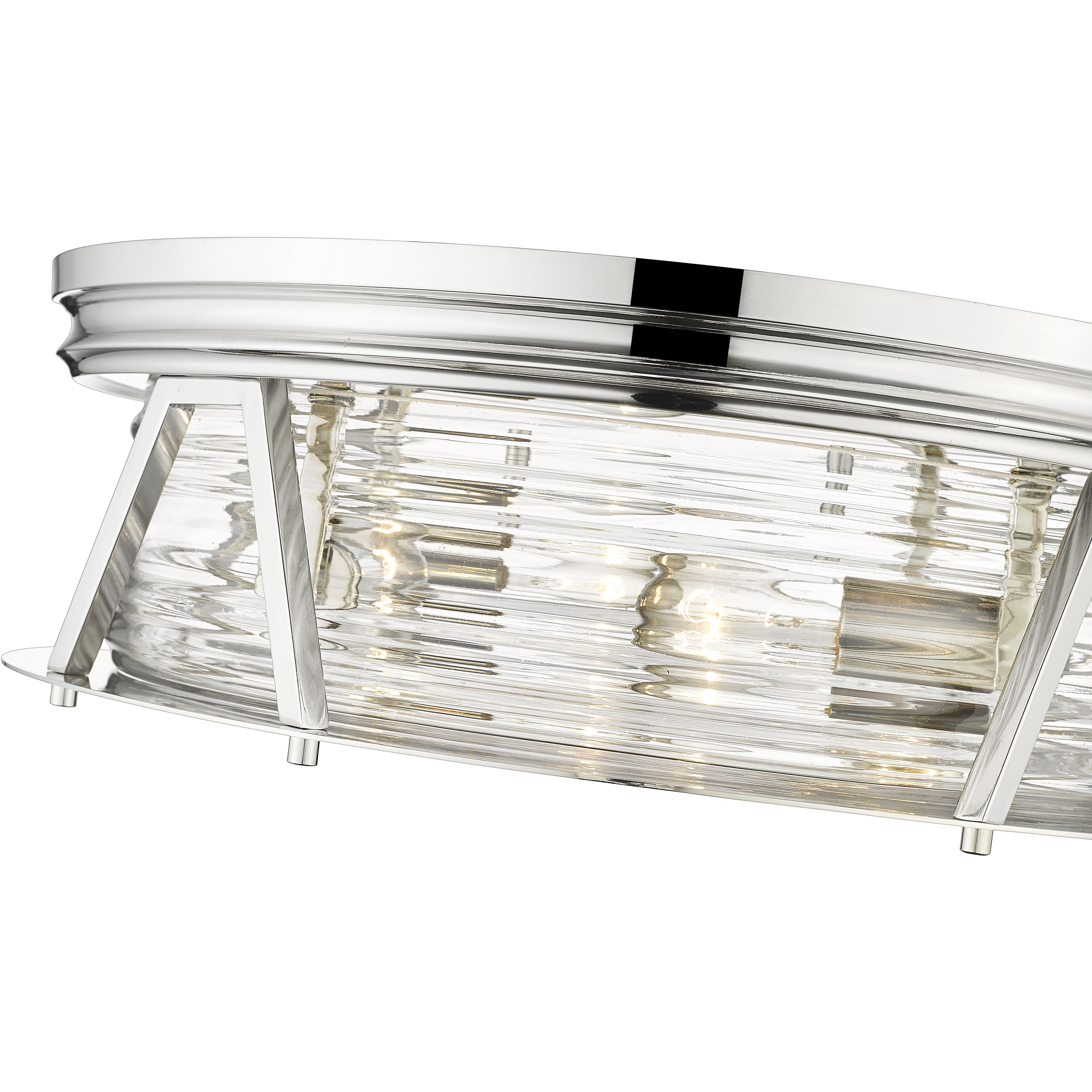 Cape Harbor 4 Light 20 inch Polished Nickel Flush Mount Ceiling Light