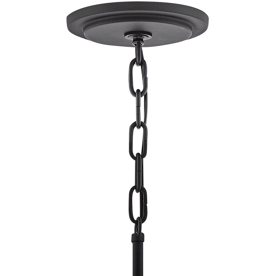 Seabrook 1 Light 24 inch Black Chandelier Ceiling Light, Drum
