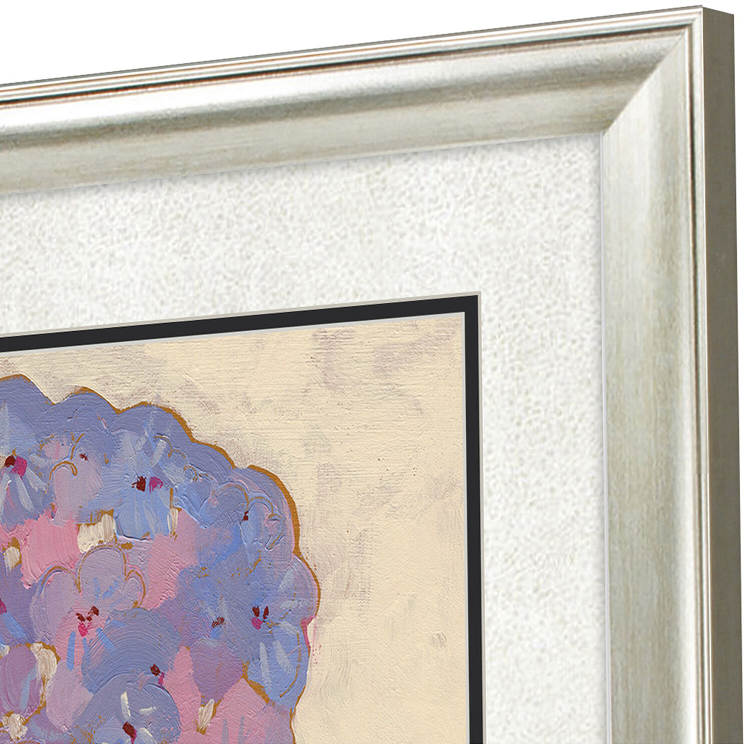 Pastel Garden Black and Blue and Pink and White Framed Art, Propac