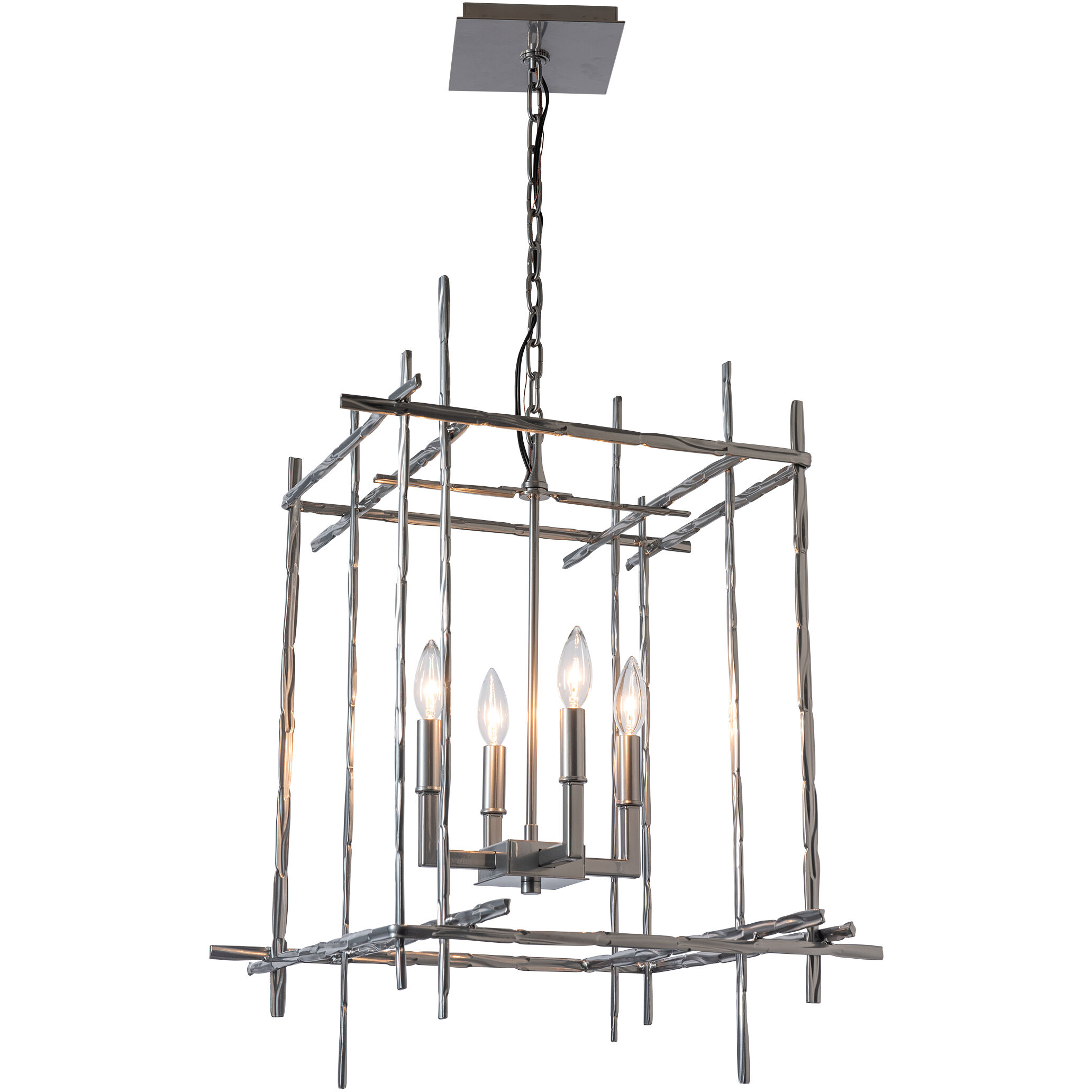 Tura 4 Light 23 inch Sterling Chandelier Ceiling Light, Medium