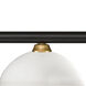 Riviera 3 Light 57 inch Bronze and Satin Gold Billiard Ceiling Light in Matte Opal Glass