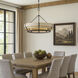 Blonde Moment 6 Light 28.5 inch Matte Black and Honey with Medium Oak Pendant Ceiling Light