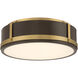 Lynca LED 13.75 inch Legacy Brass and Dark Bronze Flush Mount Ceiling Light