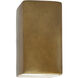 Ambiance Rectangle LED 5.25 inch Antique Gold ADA Wall Sconce Wall Light, Small