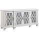 Anastasia 72 X 19 inch Antique White with Clear Credenza
