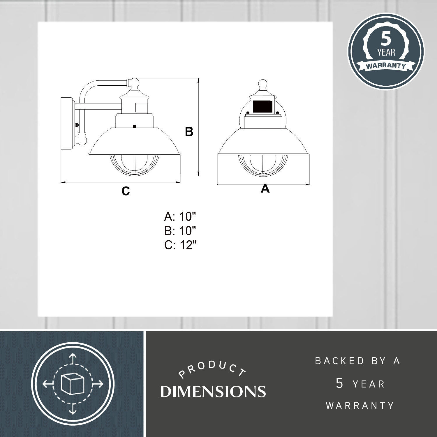 Harwich Burnished Bronze Outdoor Motion Sensor