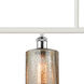 Ballston Cobbleskill 4 Light 48 inch White and Polished Chrome Island Light Ceiling Light in Mercury Glass, Ballston