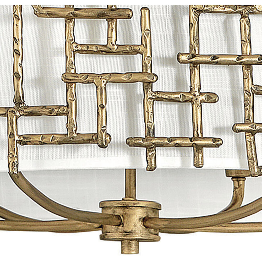 Farrah LED 28 inch Burnished Gold Chandelier Ceiling Light