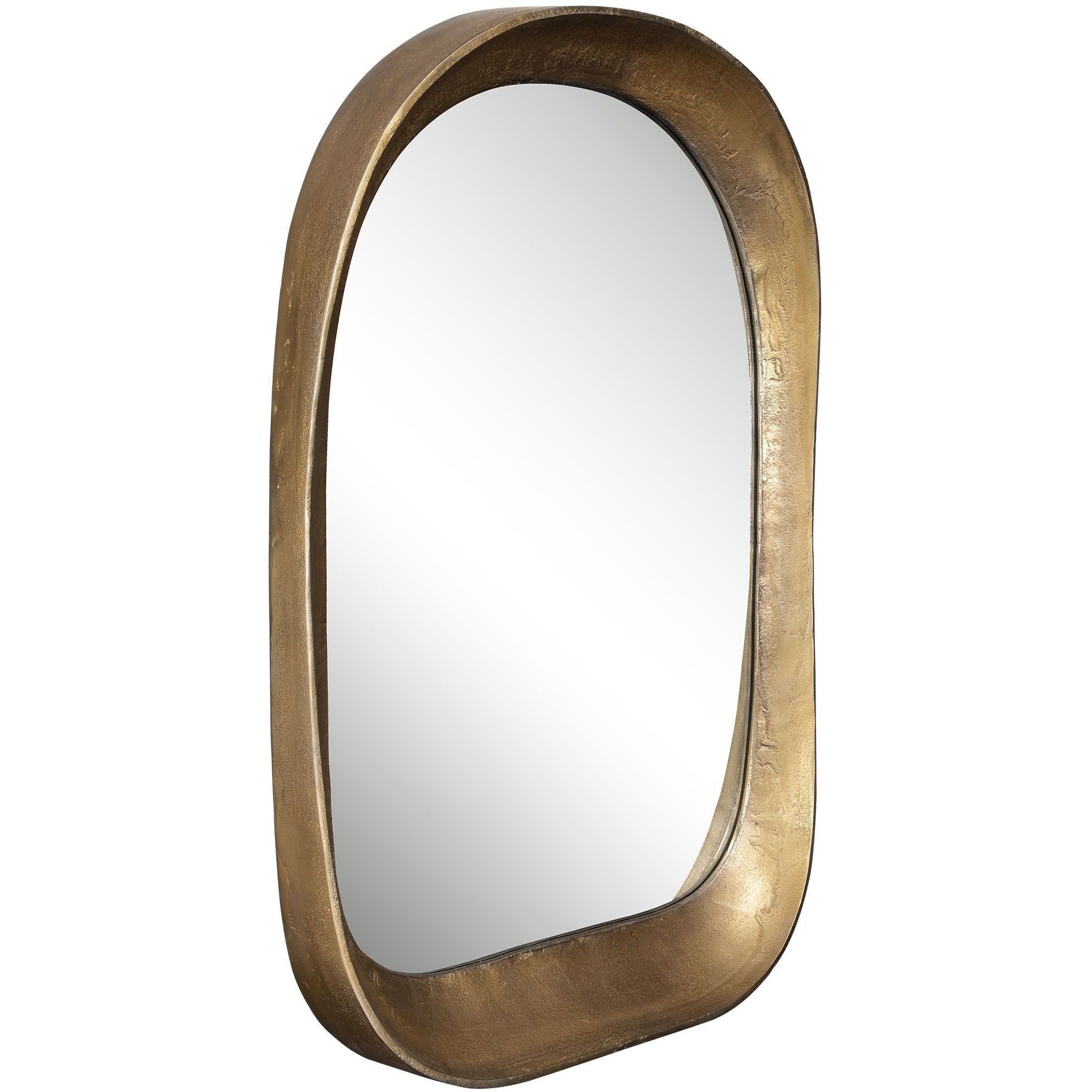 Bradano 35.5 X 23.75 inch Plated Antique Brass Mirror