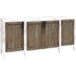 Wilder 72 X 19 inch Weathered Tuscan with Aged White Credenza, 4 Door