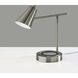 Cup Warming 14.5 inch 40 watt Brushed Steel Desk Lamp Portable Light, Simplee Adesso