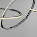 Unity LED 55 inch Black Chrome Linear Pendant Ceiling Light