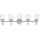 Kinsley 5 Light 35 inch Brushed Nickel Vanity Wall Light