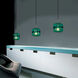 Envisage VI LED 8 inch Brushed Nickel Mini Pendant Ceiling Light in Envisage Teal
