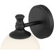 Orlisse 1 Light 6 inch Matte Black Wall Sconce Wall Light