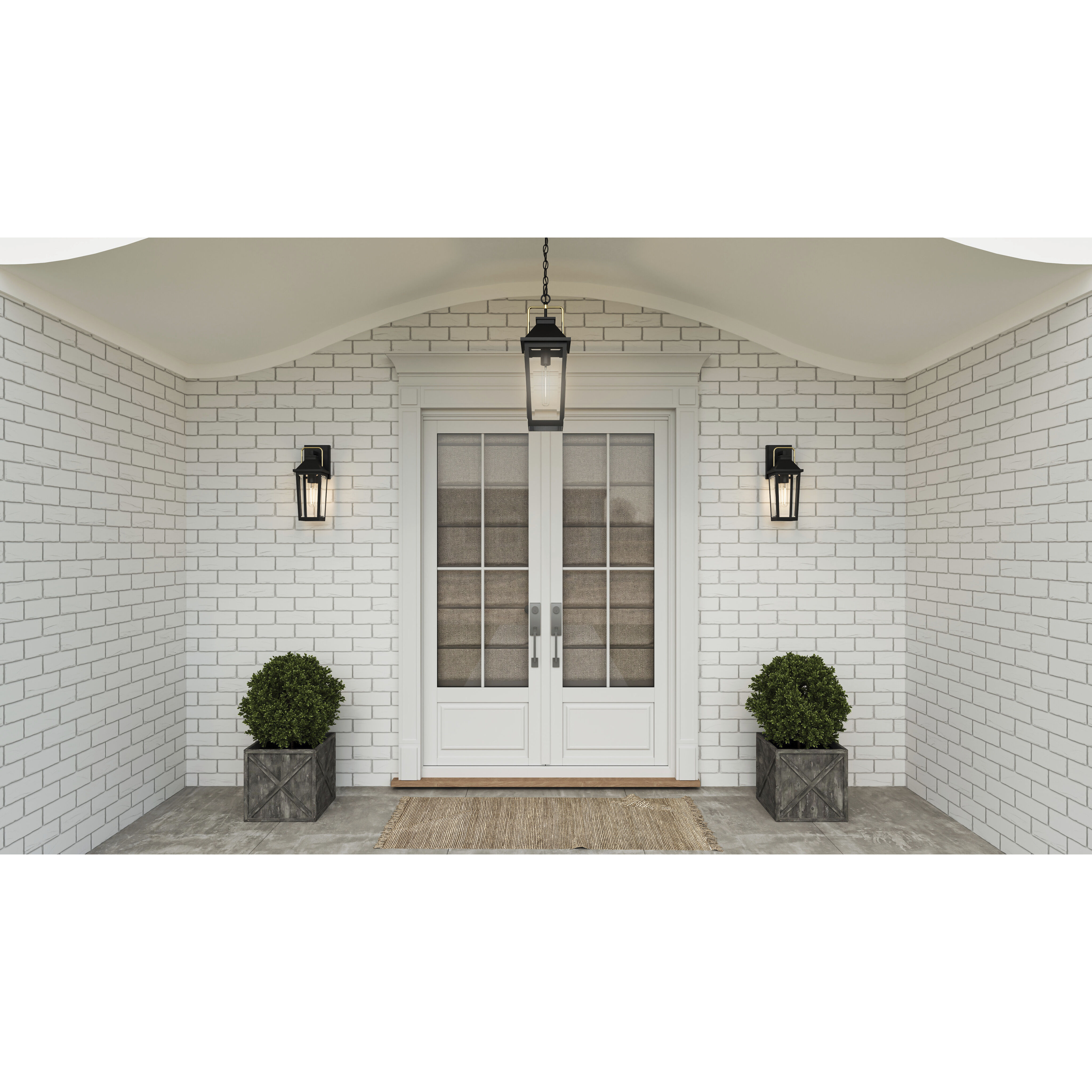 Buckley 1 Light 15 inch Matte Black Outdoor Wall Lantern