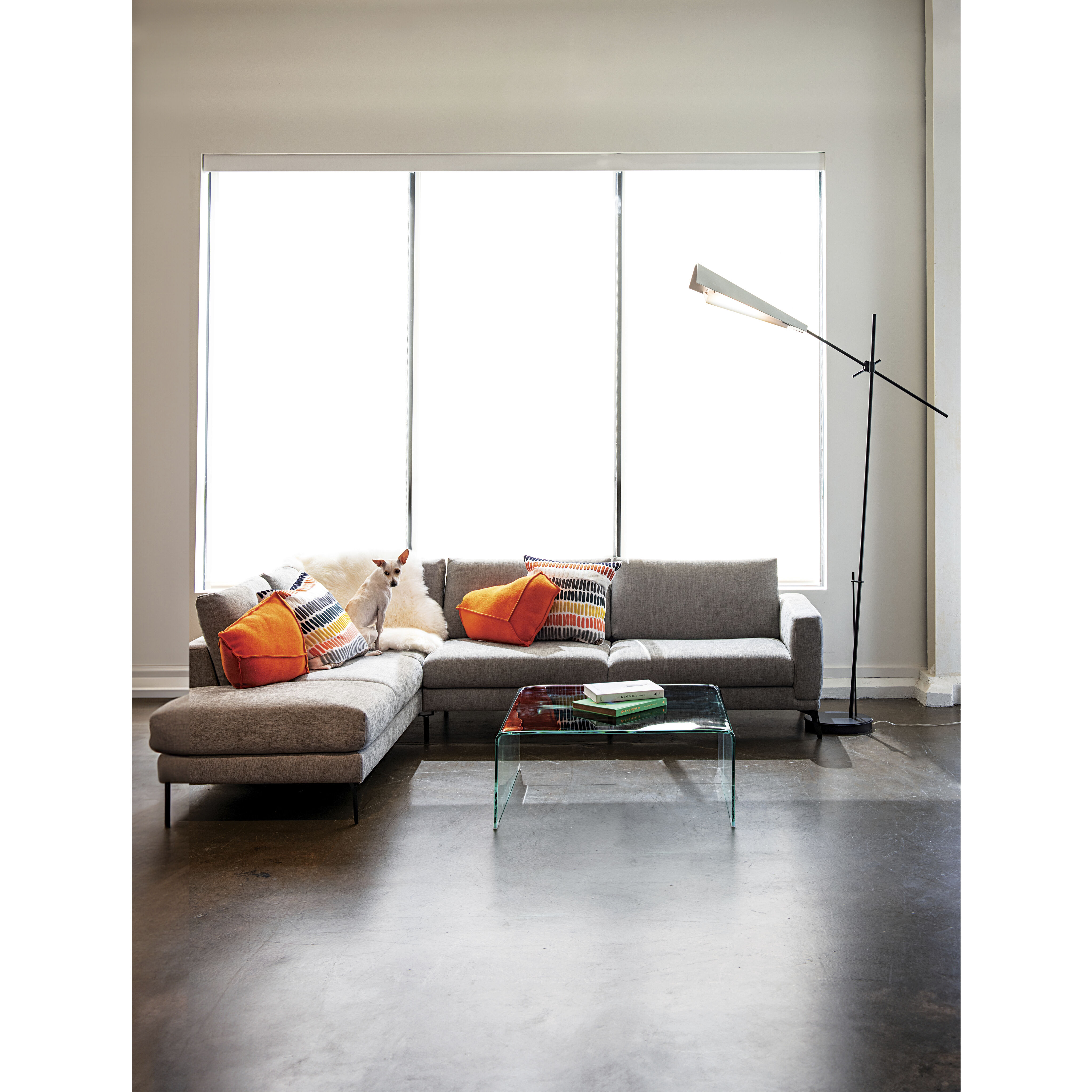 Vertex 83.1 inch 60 watt Black and Sterling Floor Lamp Portable Light in Black/Sterling