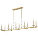 Kaden Linear Chandelier Ceiling Light in Modern Gold