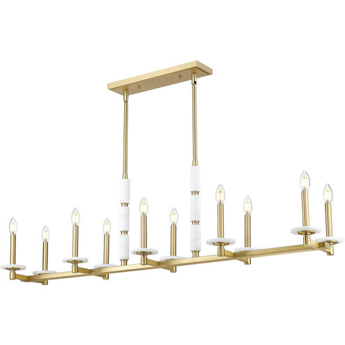Kaden Linear Chandelier Ceiling Light in Modern Gold