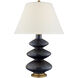 Christopher Spitzmiller Smith 34 inch 100.00 watt Mixed Blue Brown Table Lamp Portable Light, Large
