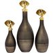 Aimee Metallic Brown with Gold Bottle, Set of 3